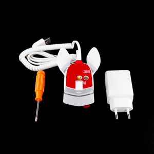 Éléments de sécurité - FX Mini câble spiralé, set sans câble de chargement, avec alimentation électrique - Blanc